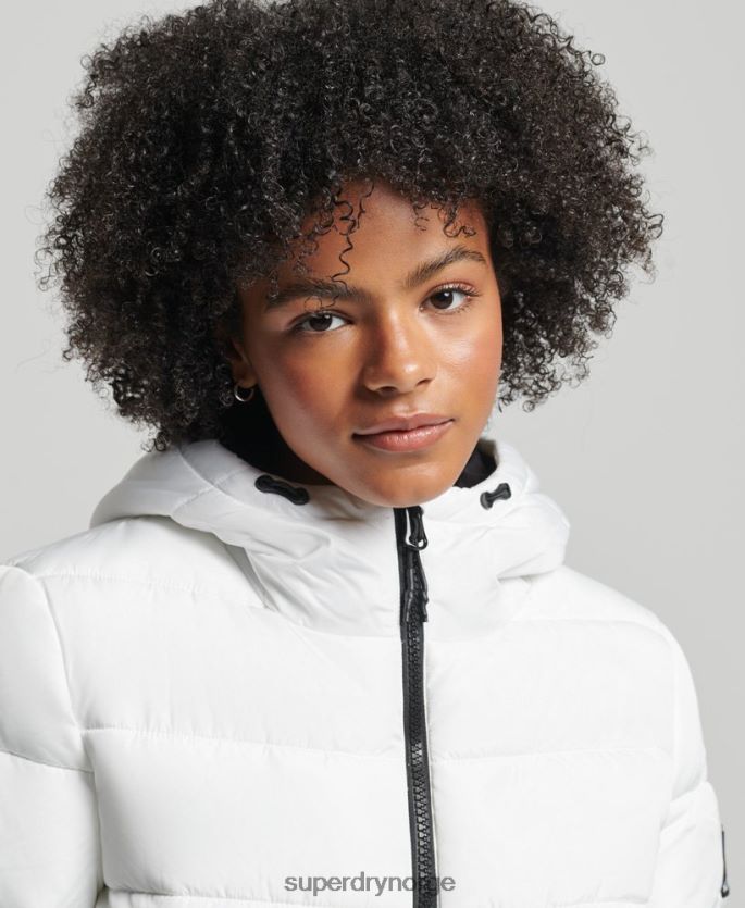 Superdry hvit klær 86P46D5556 spirit sports puffer kvinner