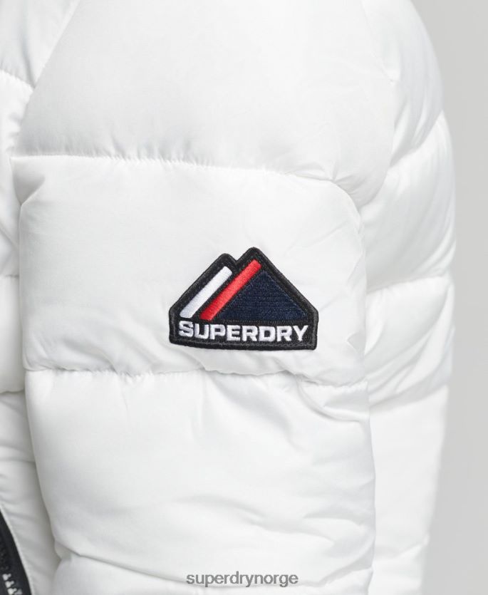 Superdry hvit klær 86P46D5556 spirit sports puffer kvinner