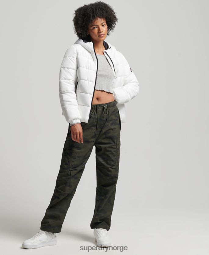 Superdry hvit klær 86P46D5556 spirit sports puffer kvinner