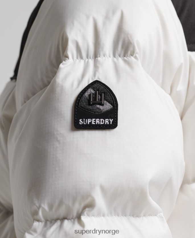 Superdry hvit klær 86P46D5579 sportstyle kode pufferjakke kvinner