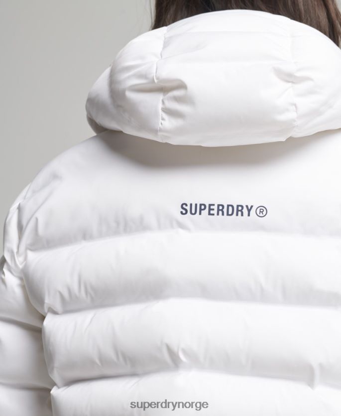 Superdry hvit klær 86P46D5603 all seasons vattert jakke kvinner