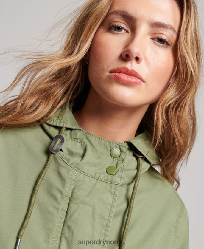 Superdry kaki klær 86P46D3513 vintage field parka kvinner
