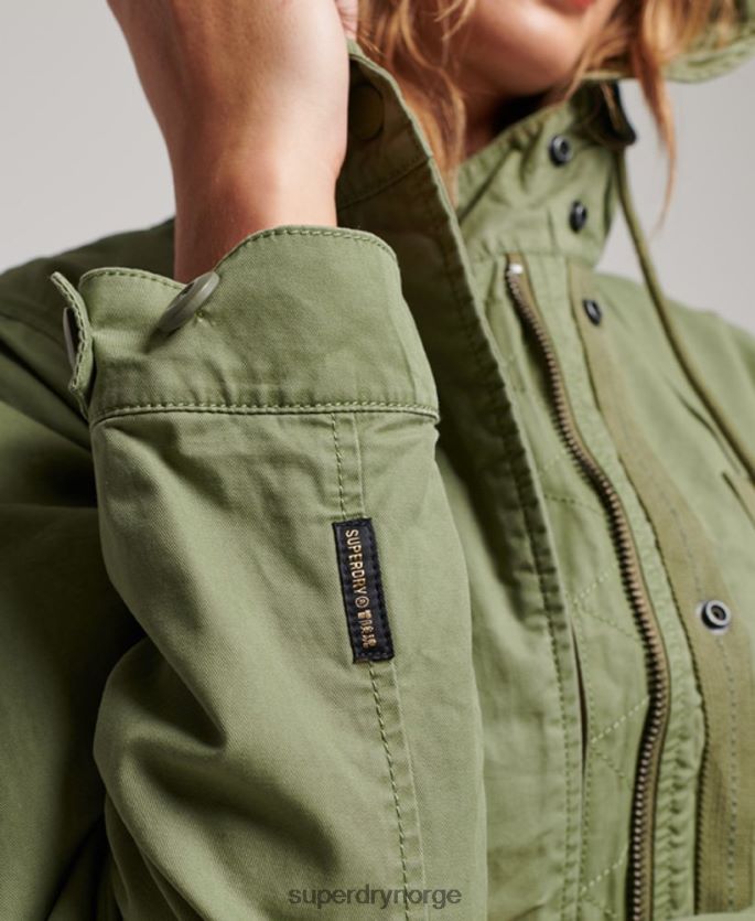Superdry kaki klær 86P46D3513 vintage field parka kvinner