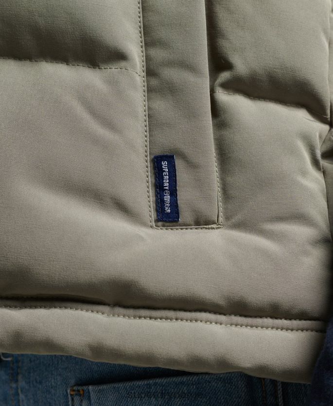 Superdry kaki klær 86P46D3547 vintage hette everest gilet kvinner