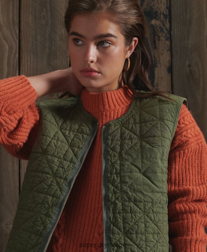 Superdry kaki klær 86P46D5518 begrenset opplag dry liner vest kvinner