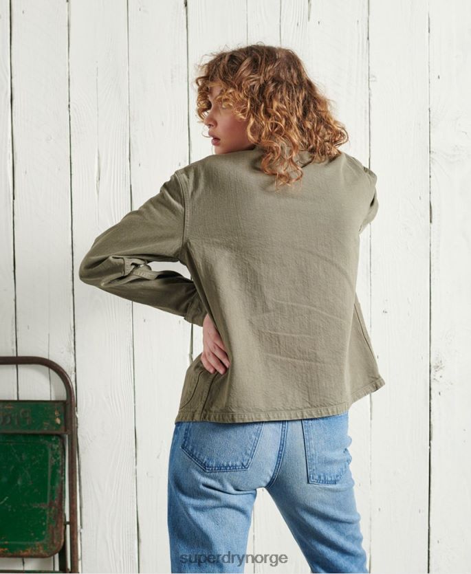 Superdry kaki klær 86P46D5690 begrenset opplag dry artist jakke kvinner