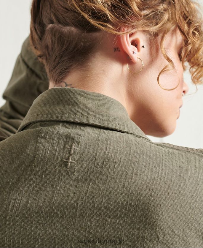 Superdry kaki klær 86P46D5690 begrenset opplag dry artist jakke kvinner