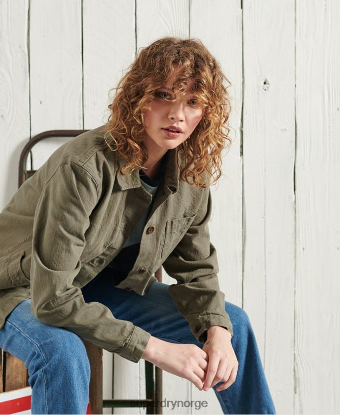 Superdry kaki klær 86P46D5690 begrenset opplag dry artist jakke kvinner