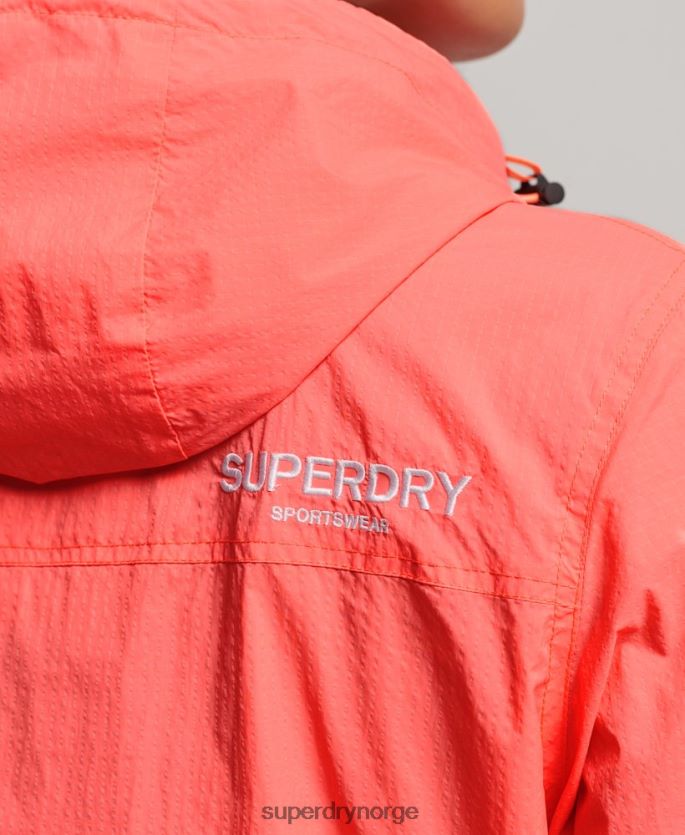 Superdry korall klær 86P46D3611 kode standard logo lettvektsjakke kvinner