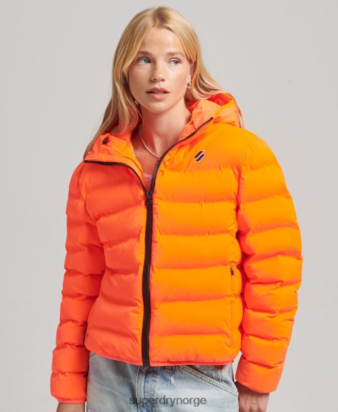 Superdry korall klær 86P46D3635 all seasons vattert jakke kvinner