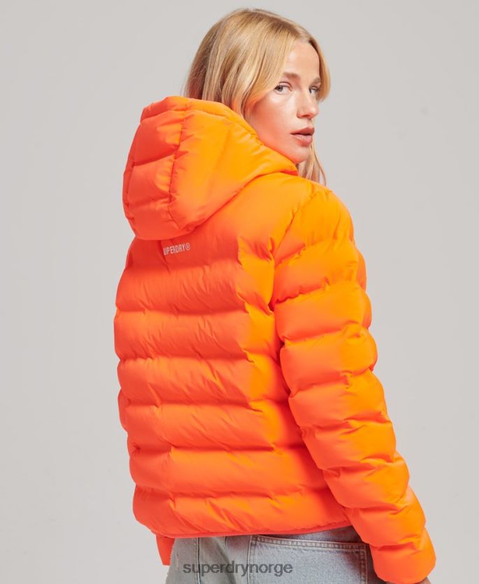 Superdry korall klær 86P46D3635 all seasons vattert jakke kvinner