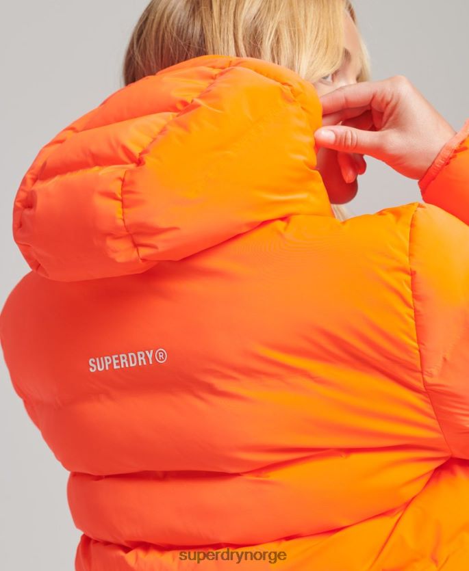 Superdry korall klær 86P46D3635 all seasons vattert jakke kvinner