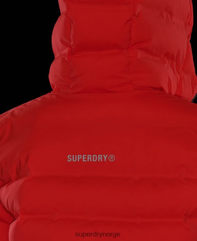 Superdry korall klær 86P46D3635 all seasons vattert jakke kvinner
