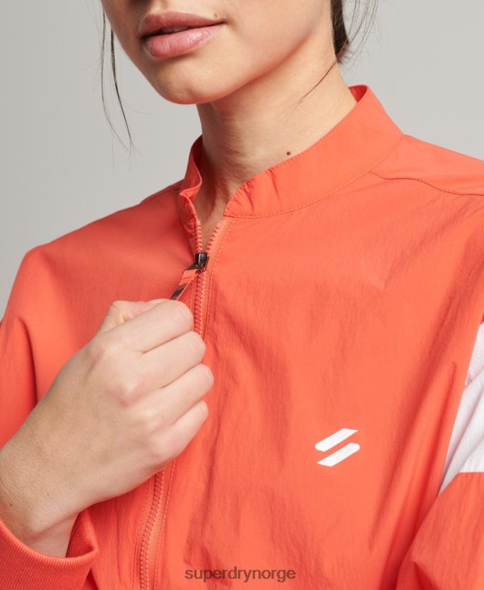 Superdry korall klær 86P46D5489 train oversized bomberjakke kvinner