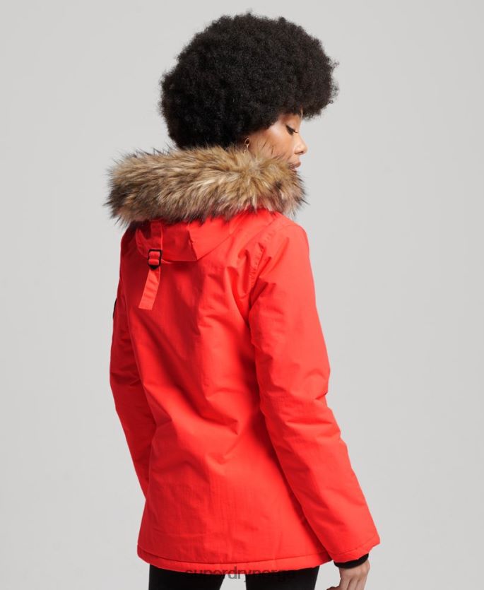 Superdry korall klær 86P46D5648 everest parka jakke kvinner