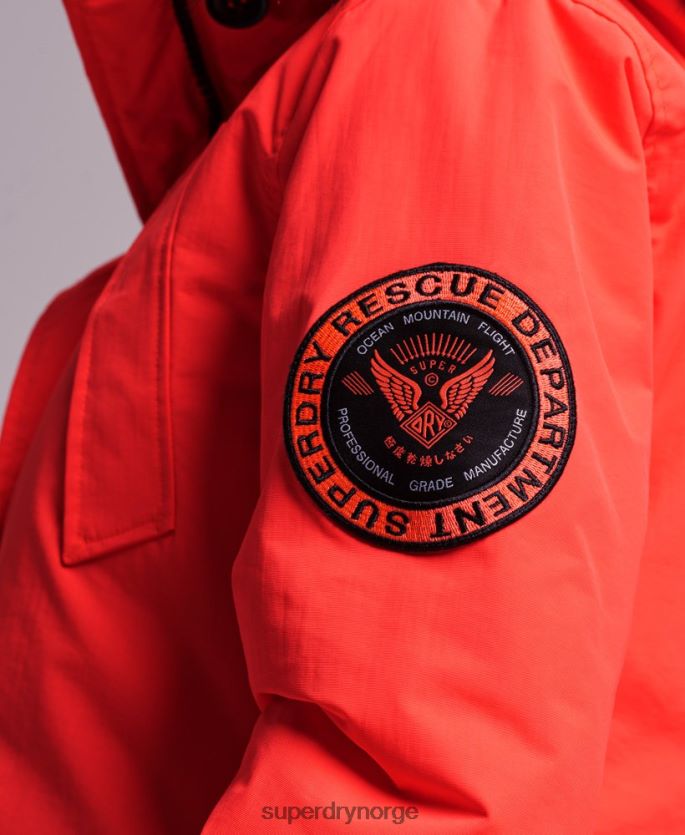 Superdry korall klær 86P46D5648 everest parka jakke kvinner