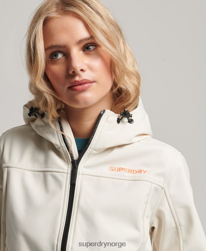 Superdry krem klær 86P46D3515 code trekker softshelljakke med hette kvinner