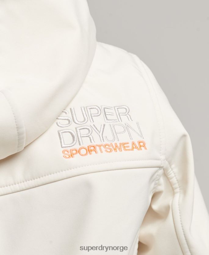 Superdry krem klær 86P46D3515 code trekker softshelljakke med hette kvinner