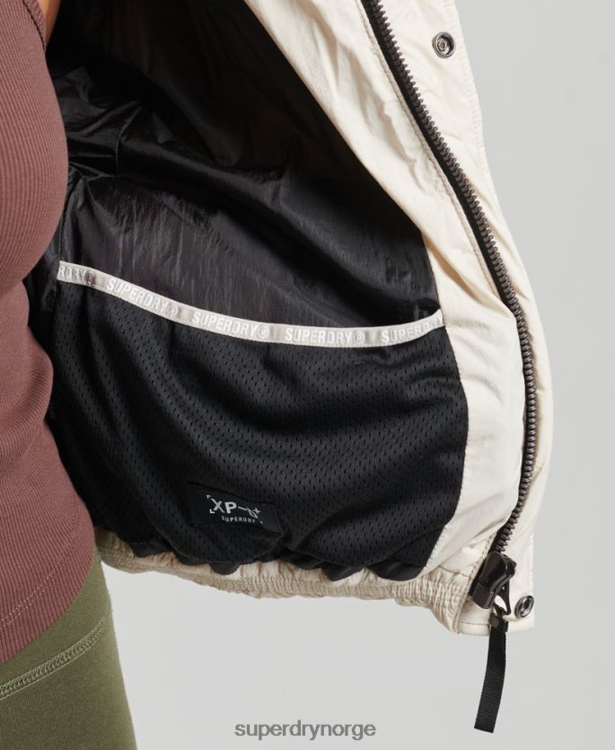 Superdry krem klær 86P46D3642 cropped cocoon puffer jakke kvinner