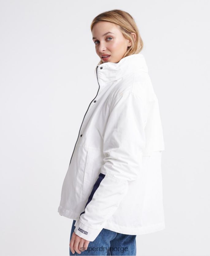 Superdry krem klær 86P46D3857 langermet nødvendighet 4 i 1 jakke kvinner