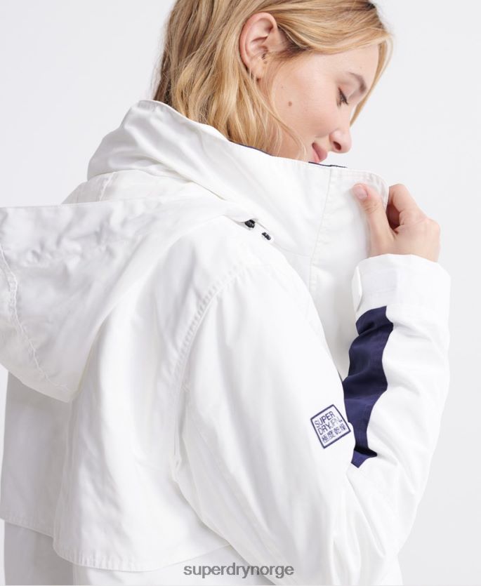 Superdry krem klær 86P46D3857 langermet nødvendighet 4 i 1 jakke kvinner