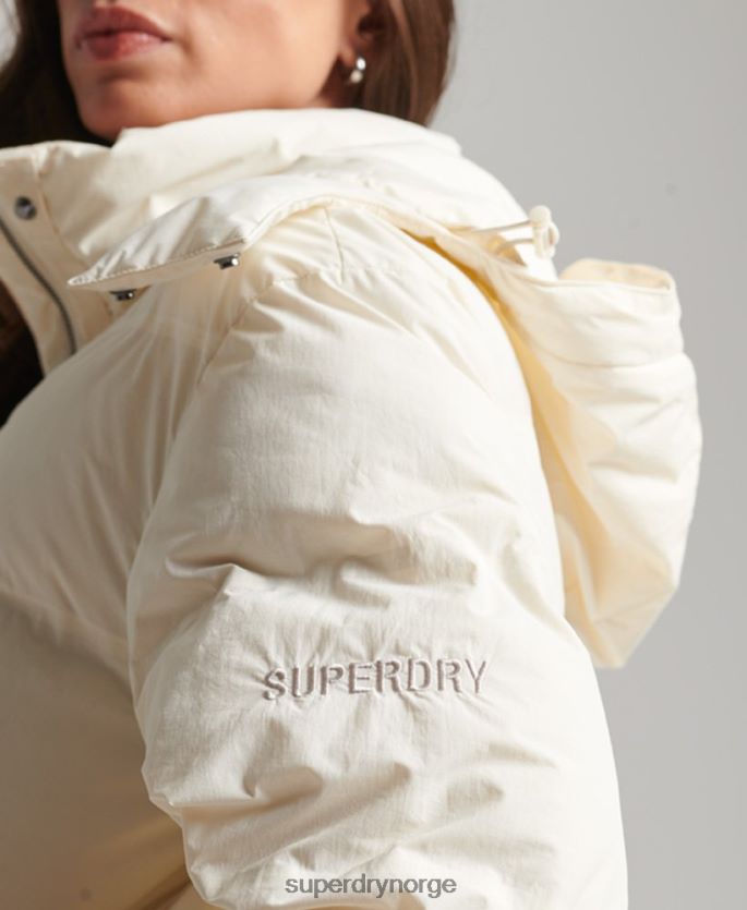Superdry krem klær 86P46D5520 polstret jakke med langline kvinner