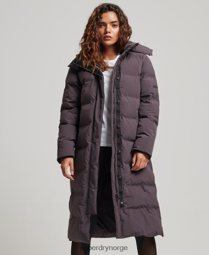 Superdry lilla klær 86P46D6342 polstret jakke med langline kvinner