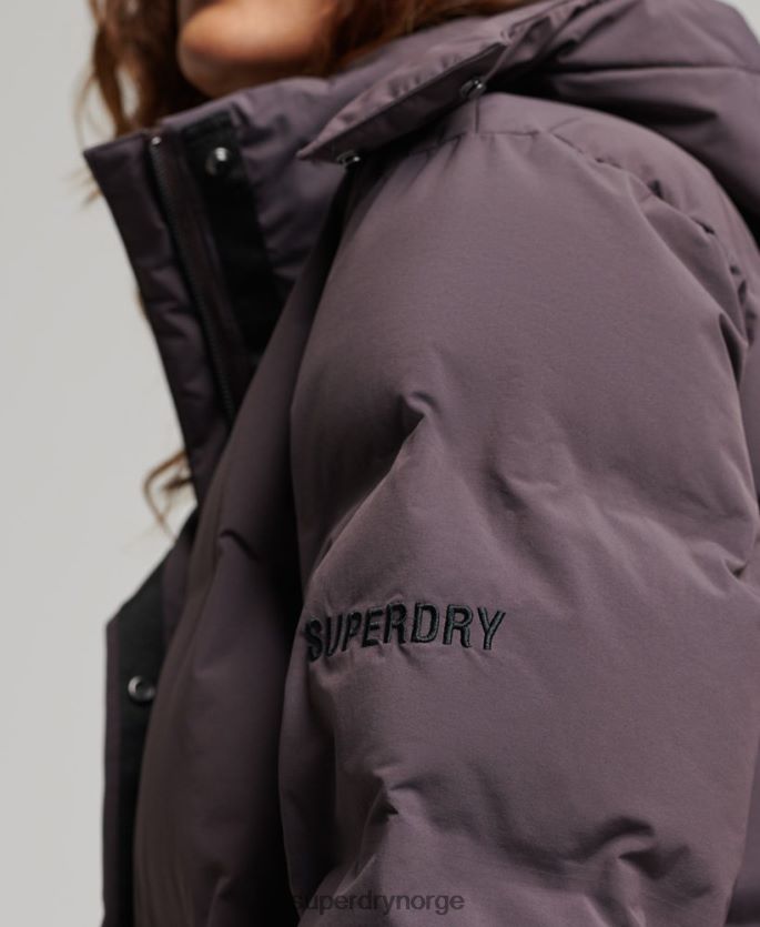 Superdry lilla klær 86P46D6342 polstret jakke med langline kvinner