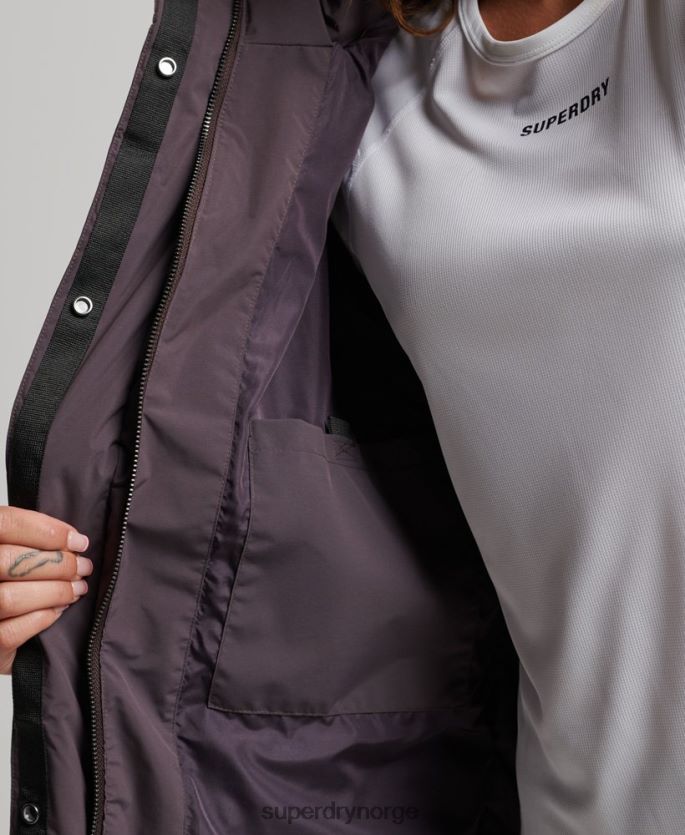 Superdry lilla klær 86P46D6342 polstret jakke med langline kvinner