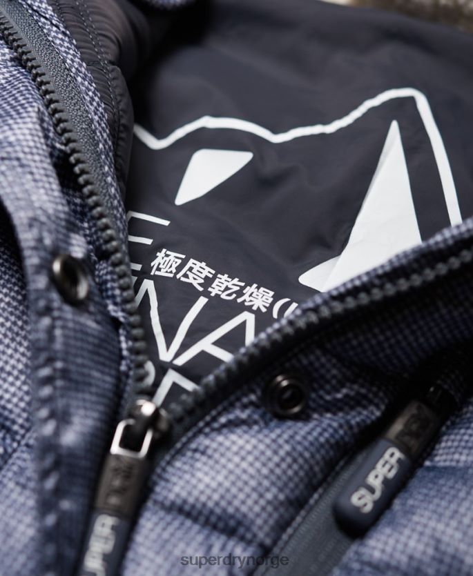 Superdry lysegrå klær 86P46D3829 chevron imitert pels super fuji jakke kvinner