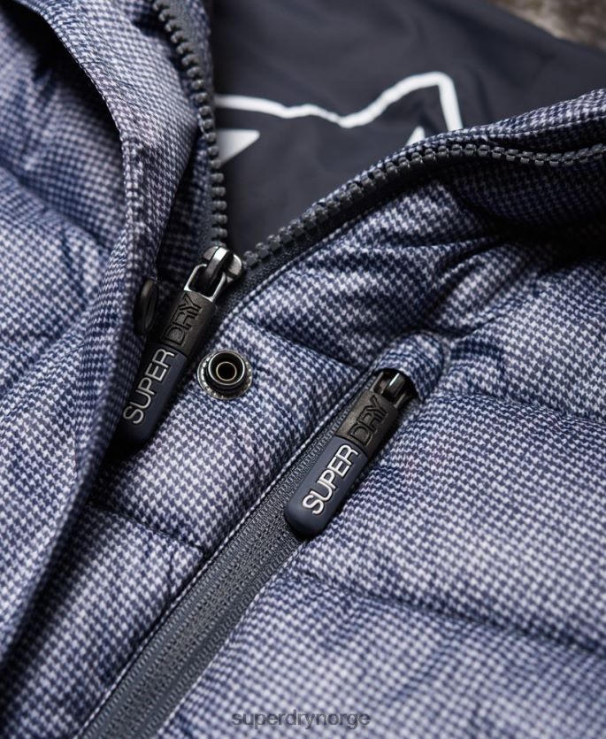 Superdry lysegrå klær 86P46D3829 chevron imitert pels super fuji jakke kvinner