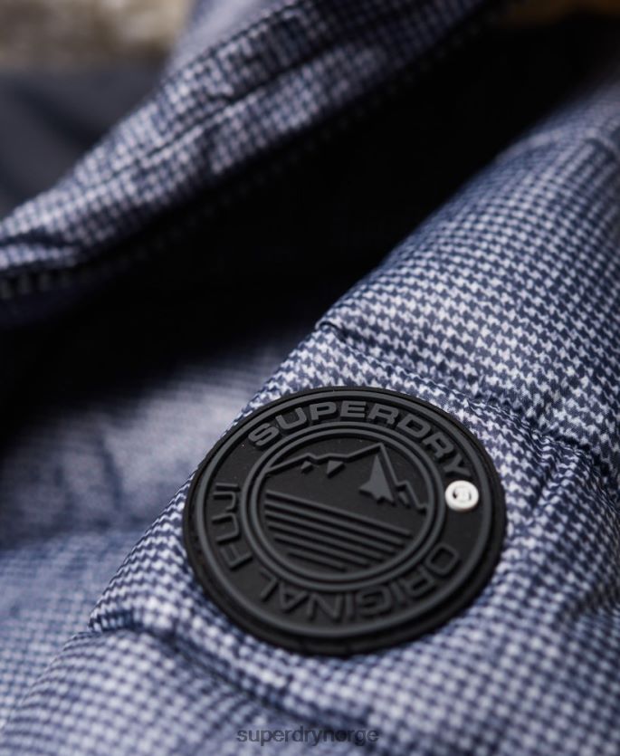 Superdry lysegrå klær 86P46D3829 chevron imitert pels super fuji jakke kvinner