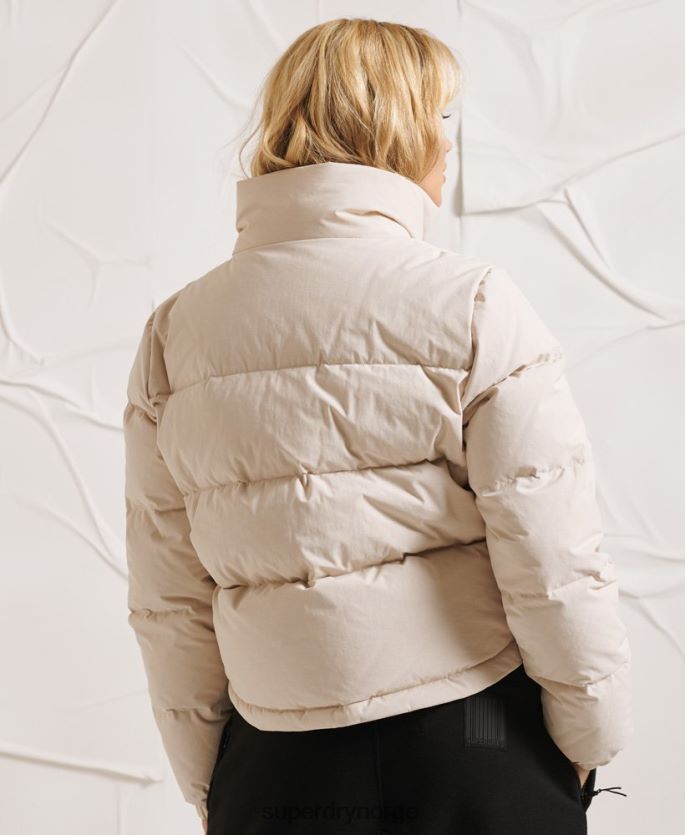 Superdry lysegrå klær 86P46D5730 yama-no-kami dunjakke kvinner