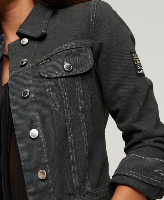 Superdry mørk grå klær 86P46D2004 st tropez jakke for arbeidsklær kvinner