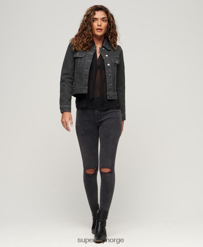 Superdry mørk grå klær 86P46D2004 st tropez jakke for arbeidsklær kvinner