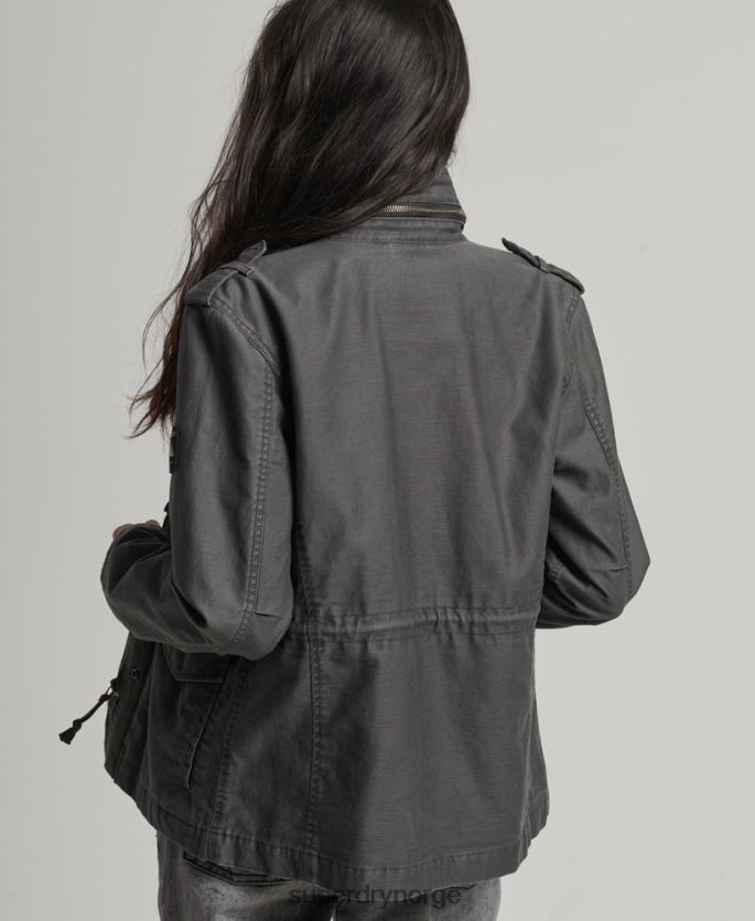 Superdry mørk grå klær 86P46D3539 vintage m65 jakke kvinner