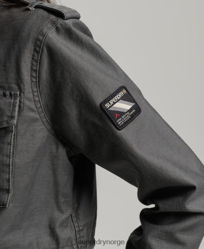 Superdry mørk grå klær 86P46D3539 vintage m65 jakke kvinner