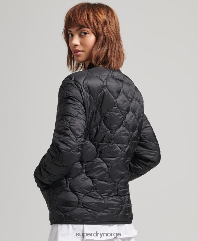 Superdry mørk grå klær 86P46D5724 oversized liner bomber jakke kvinner