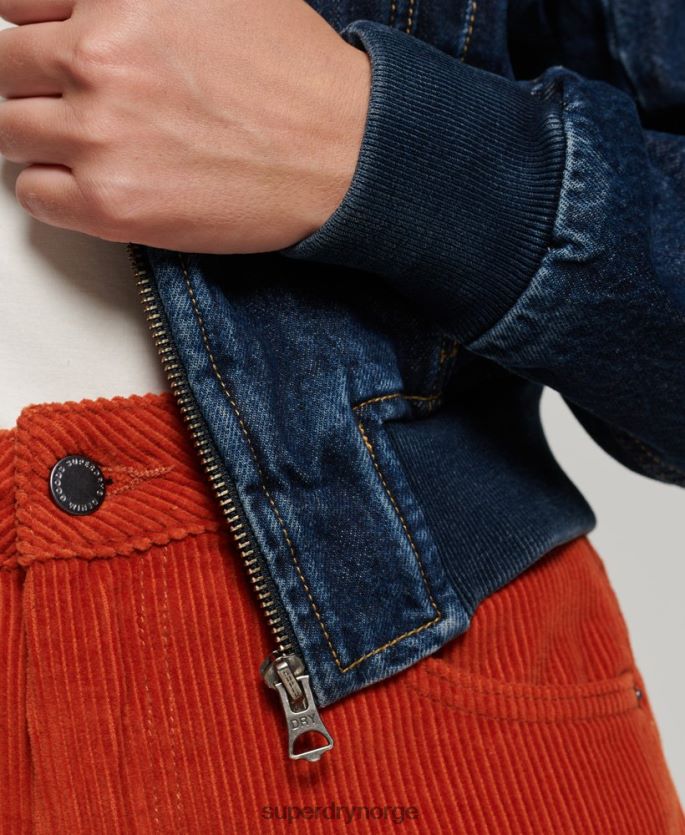 Superdry mørke blå klær 86P46D3589 indie club dongerijakke kvinner