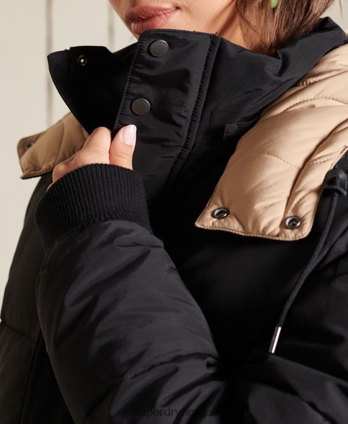 Superdry mørke blå klær 86P46D5566 oversized fjelljakke kvinner