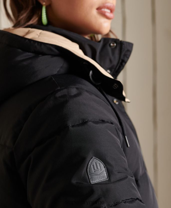 Superdry mørke blå klær 86P46D5566 oversized fjelljakke kvinner