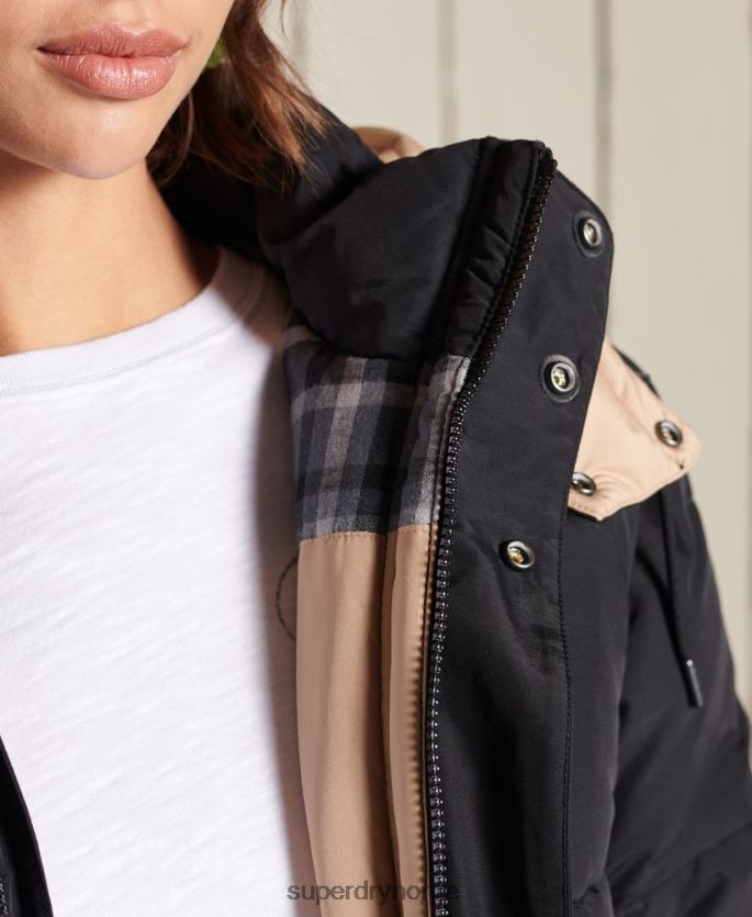 Superdry mørke blå klær 86P46D5566 oversized fjelljakke kvinner