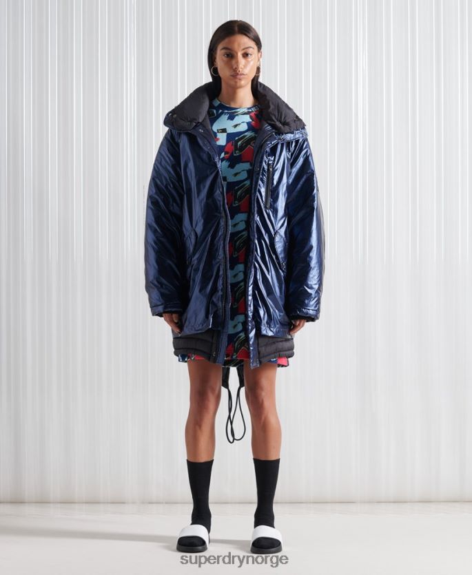 Superdry marinen klær 86P46D1192 limited edition sdx dobbel parkasjakke kvinner