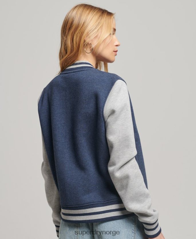 Superdry marinen klær 86P46D3412 vintage logo jersey bomberjakke kvinner