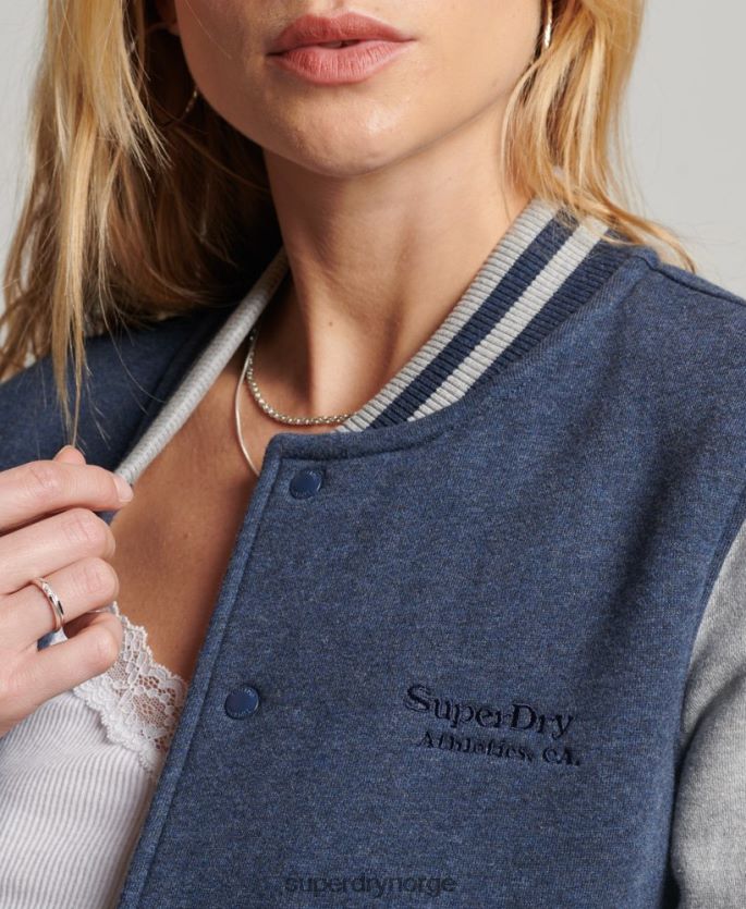 Superdry marinen klær 86P46D3412 vintage logo jersey bomberjakke kvinner