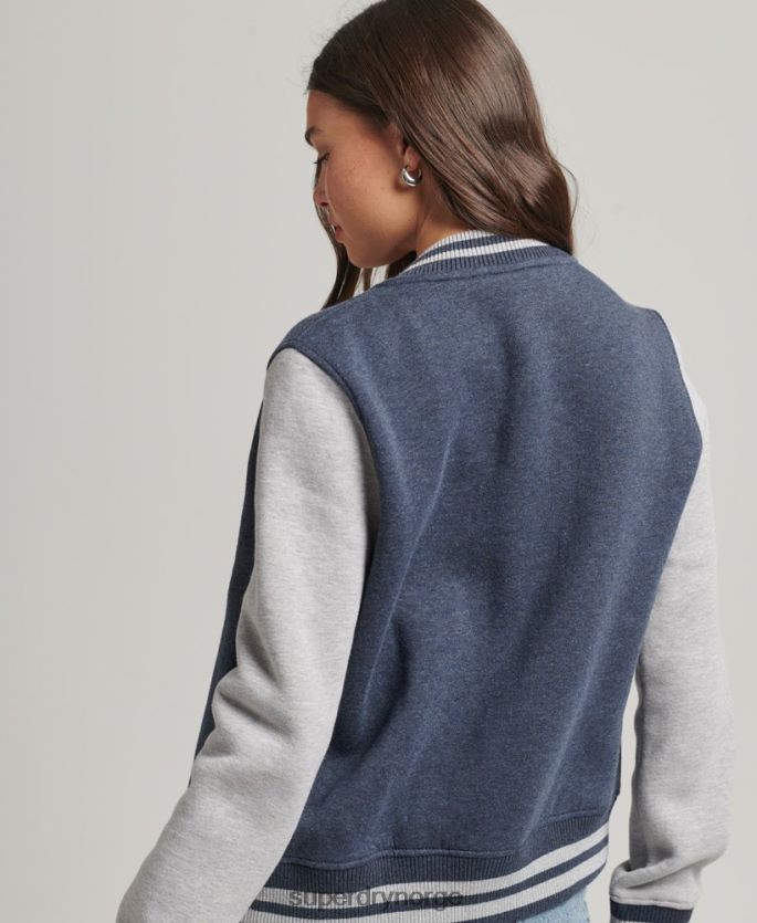 Superdry marinen klær 86P46D3500 essensiell bomberjakke i jersey kvinner