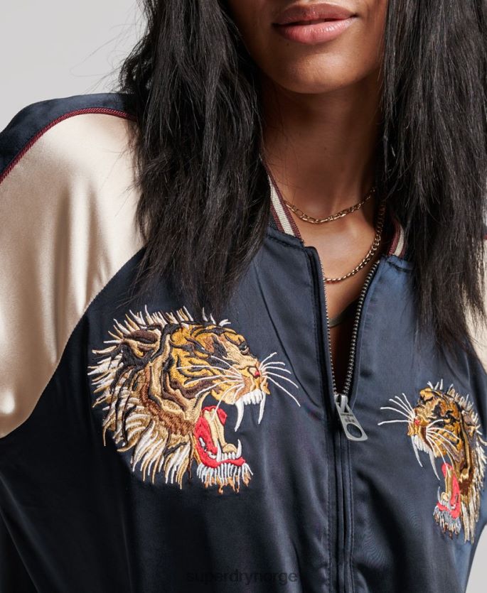 Superdry marinen klær 86P46D3512 vintage brodert sukajan jakke kvinner