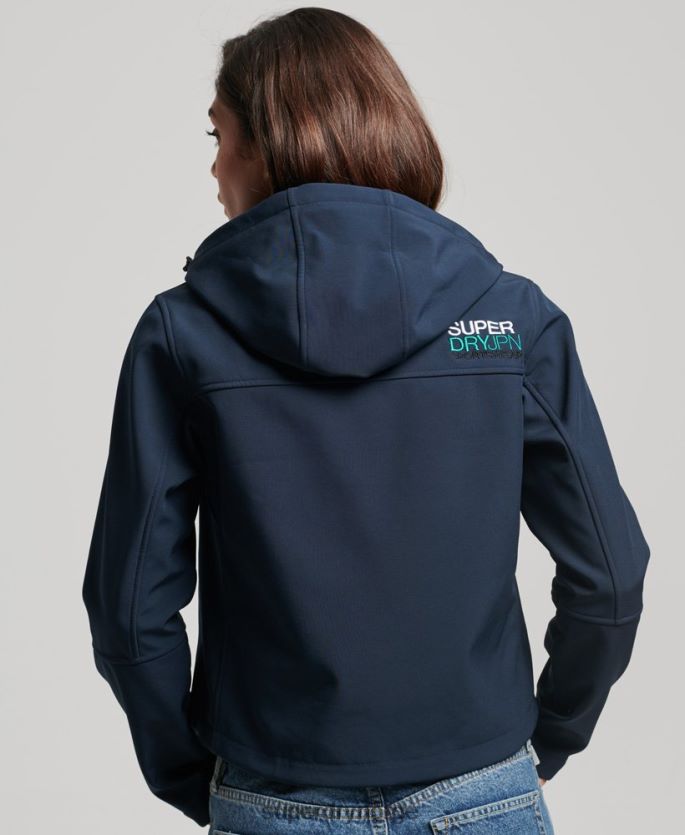 Superdry marinen klær 86P46D3524 code trekker softshelljakke med hette kvinner