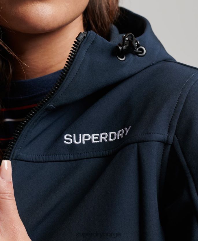 Superdry marinen klær 86P46D3524 code trekker softshelljakke med hette kvinner