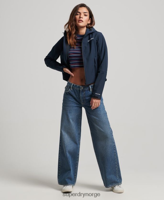 Superdry marinen klær 86P46D3524 code trekker softshelljakke med hette kvinner
